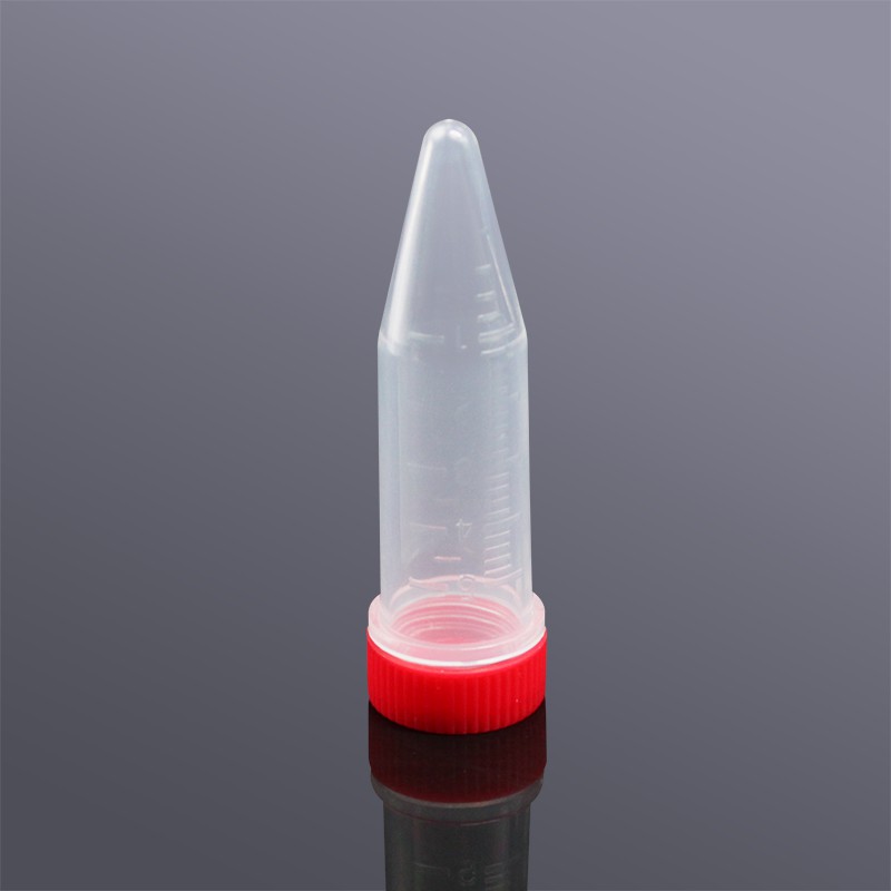 5ml尖底透明离心管，（红色螺旋盖/透明管）无菌