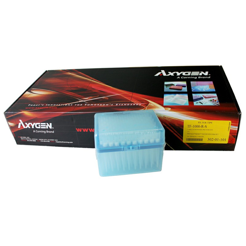 Axygen TF-1000-R-S 1000ul带滤芯无菌盒装蓝吸头